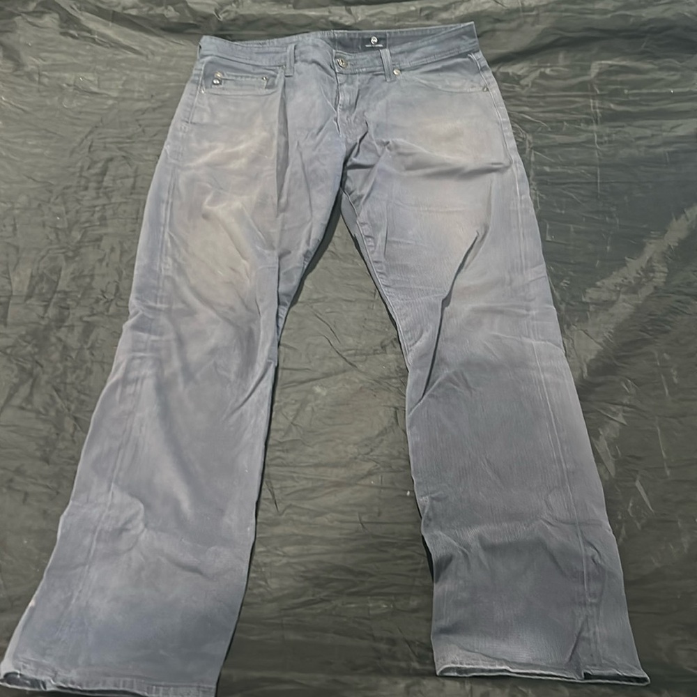 AG Adriano Goldschmied men’s dark blue Everett slim straight pants 33x32